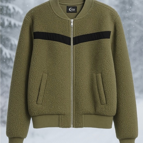 ZYIA Jackets & Blazers - ZYIA Olive and Black Bomber Jacket